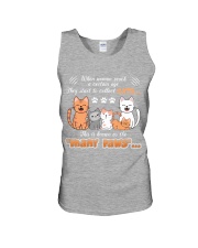 Cat many paws for cat lover Unisex Tank tile