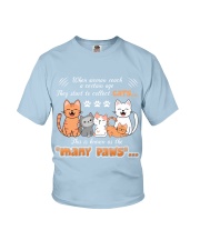 Cat many paws for cat lover Youth T-Shirt tile