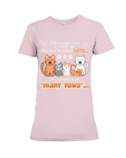 Cat many paws for cat lover Premium Fit Ladies Tee tile