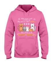 Cat many paws for cat lover Hooded Sweatshirt tile