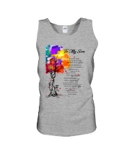 To my son cus Unisex Tank tile