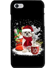 Shih tzu and hot chocolate in winter - for Shih Tzu lover Phone Case tile