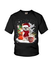 Shih tzu and hot chocolate in winter - for Shih Tzu lover Youth T-Shirt tile