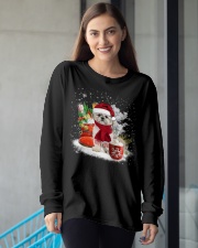 Shih tzu and hot chocolate in winter - for Shih Tzu lover Long Sleeve Tee apparel-long-sleeve-tee-lifestyle-front-16