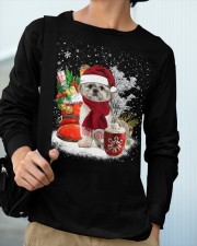 Shih tzu and hot chocolate in winter - for Shih Tzu lover Long Sleeve Tee apparel-long-sleeve-tee-lifestyle-front-27