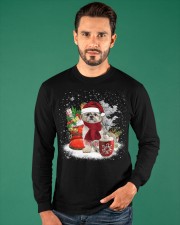 Shih tzu and hot chocolate in winter - for Shih Tzu lover Long Sleeve Tee apparel-long-sleeve-tee-lifestyle-front-43