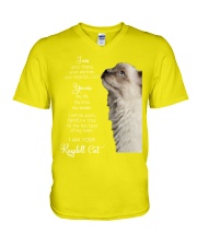 Ragdoll Cat Im your friend your partner V-Neck T-Shirt tile