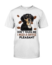 Dachshund don't touch me i need a coffee - for Dachshund lover Classic T-Shirt tile