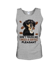 Dachshund don't touch me i need a coffee - for Dachshund lover Unisex Tank tile
