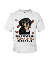 Dachshund don't touch me i need a coffee - for Dachshund lover Youth T-Shirt tile