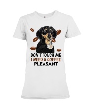Dachshund don't touch me i need a coffee - for Dachshund lover Premium Fit Ladies Tee tile