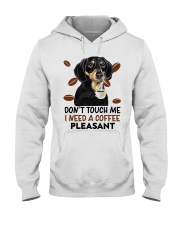 Dachshund don't touch me i need a coffee - for Dachshund lover Hooded Sweatshirt tile
