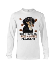 Dachshund don't touch me i need a coffee - for Dachshund lover Long Sleeve Tee tile