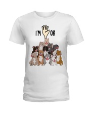 Full of American bully i'm ok - for American bully lover Ladies T-Shirt tile