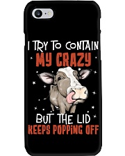 Cow i try to contain crazy - for Cow lover Phone Case tile