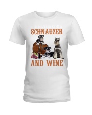 Powered By Schnauzer dog lover Ladies T-Shirt tile