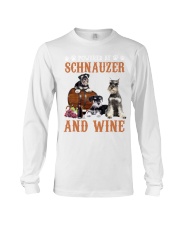 Powered By Schnauzer dog lover Long Sleeve Tee tile