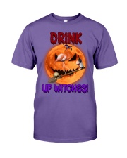 Flamingo drink up witches for flamingo lover Premium Fit Mens Tee tile