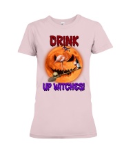 Flamingo drink up witches for flamingo lover Premium Fit Ladies Tee tile