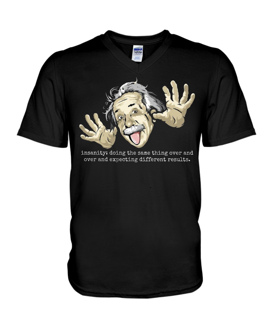 EINSTEIN - INSANITY V-Neck T-Shirt