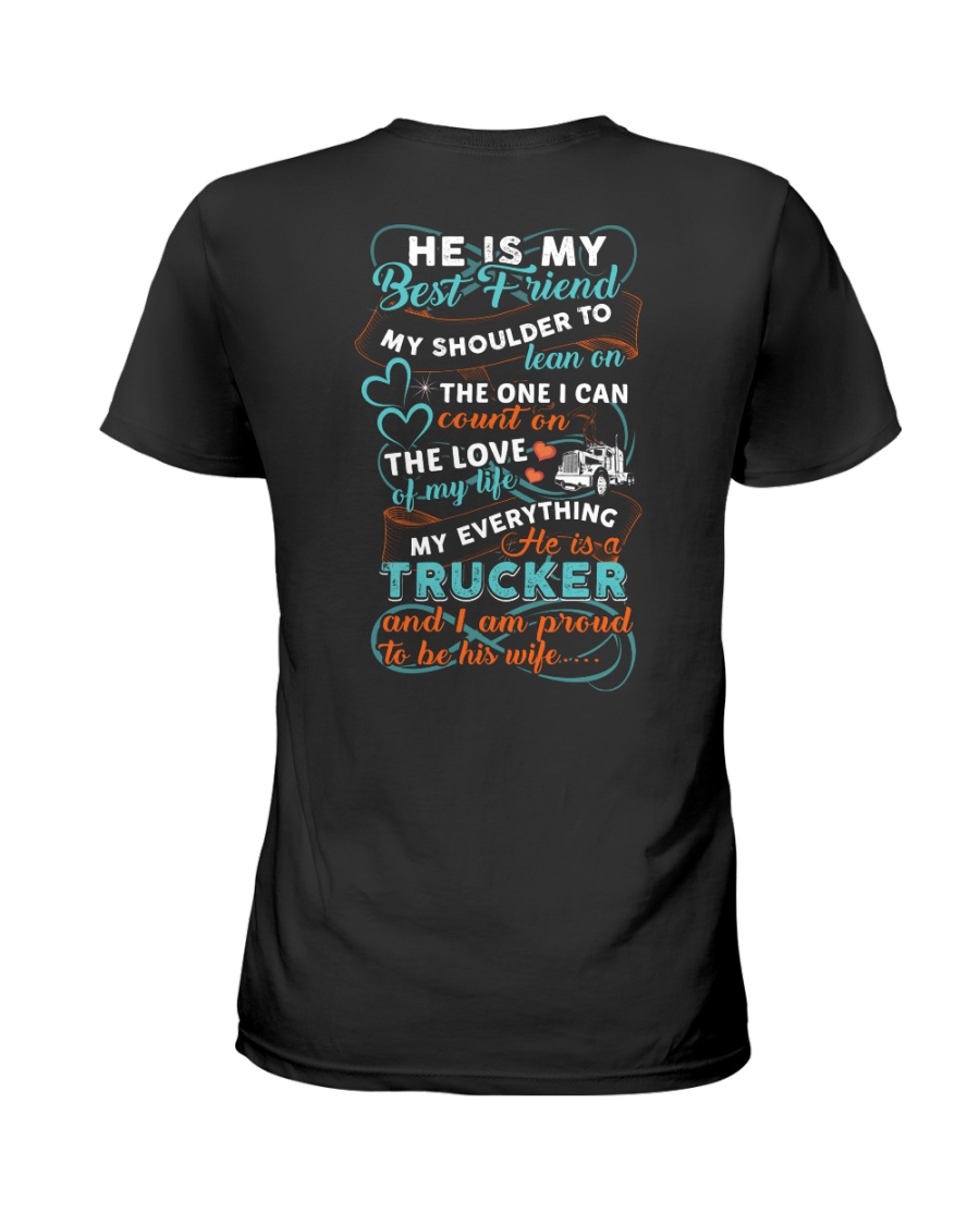 Trucker's Wife Best Friend Ladies T-Shirt