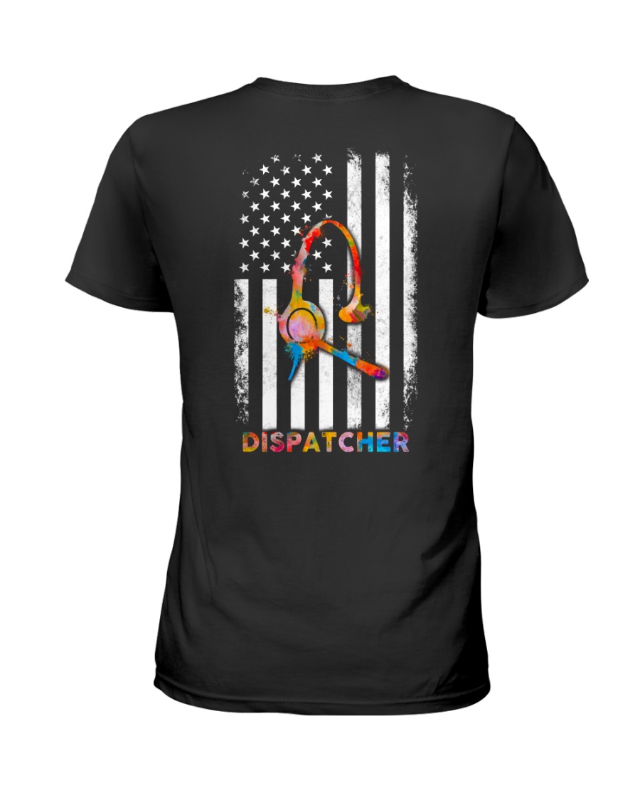 American Flag Dispatcher Ladies T-Shirt