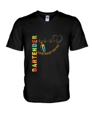 Bartender Love What You Do V-Neck T-Shirt thumbnail