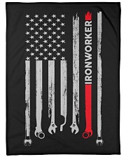 ironworker USA Flag Large Fleece Blanket - 60" x 80" front