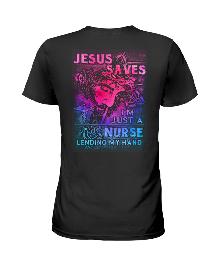 I'M Just A Nurse Lending My Hand Ladies T-Shirt