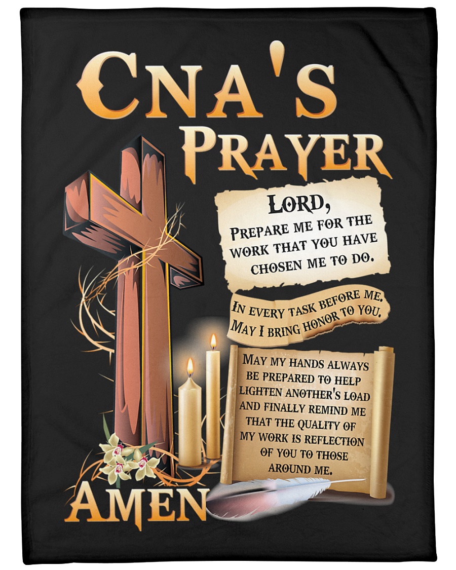 CNA's Prayer Large Fleece Blanket - 60" x 80"