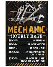 Mechanic's Hourly Rate 11x17 Poster front