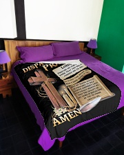 Dispatcher's Prayer Large Fleece Blanket - 60" x 80" aos-coral-fleece-blanket-60x80-lifestyle-front-01