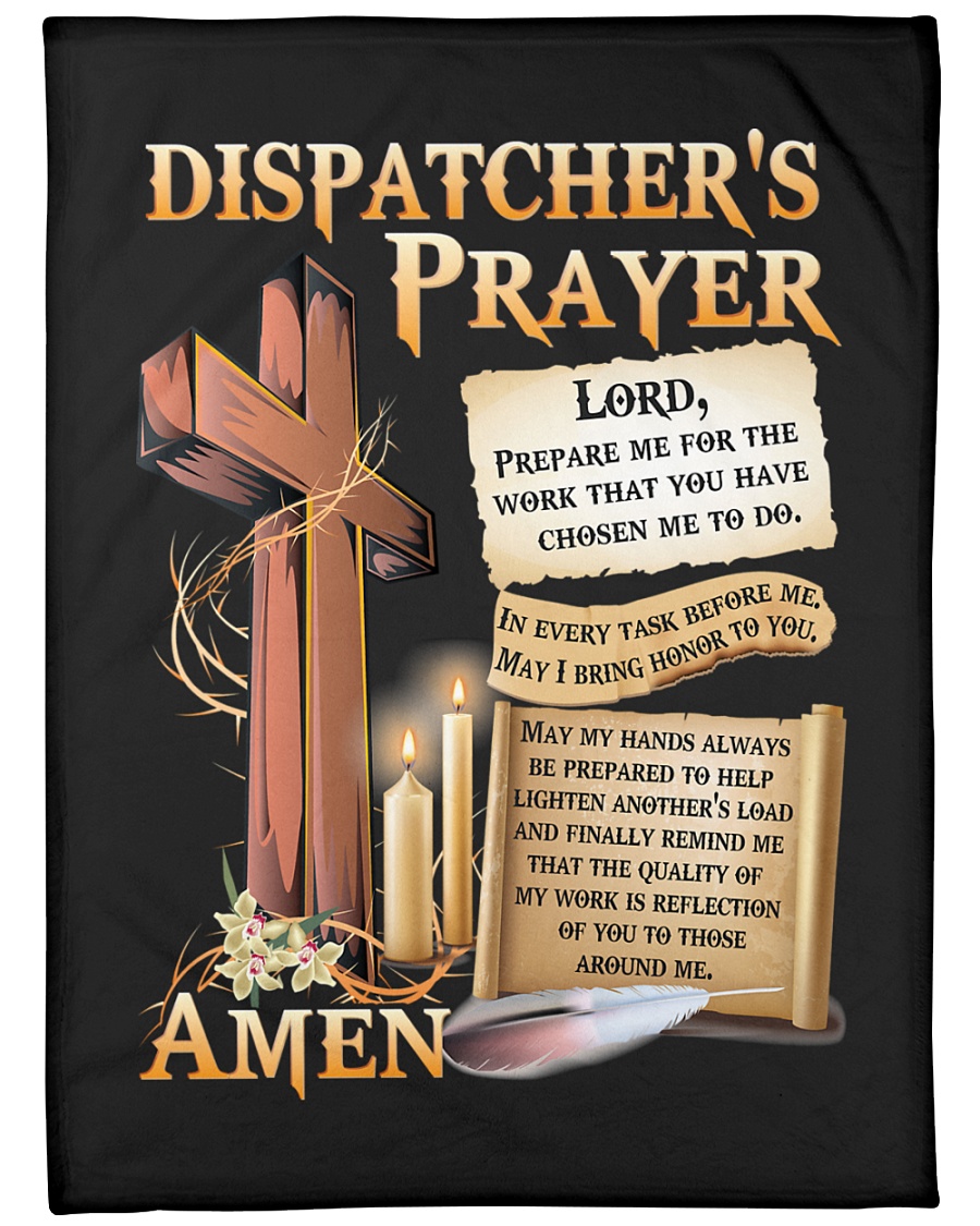 Dispatcher's Prayer Large Fleece Blanket - 60" x 80"