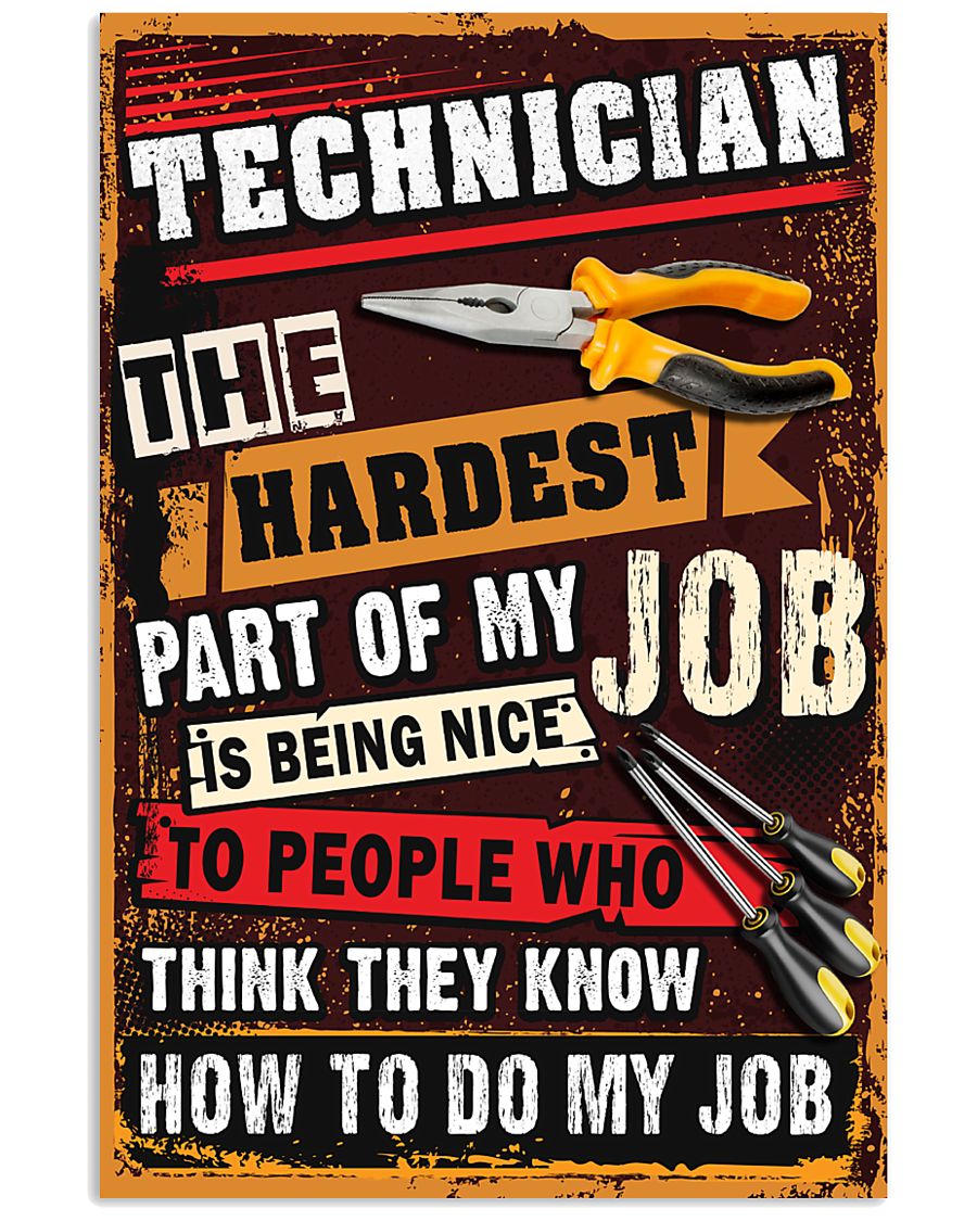 Awesome Technician's Canvas and Posters 11x17 Poster
