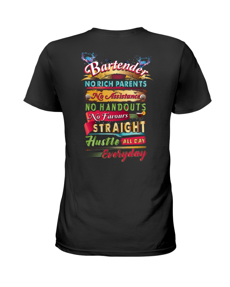 Bartender- Hustle all day everyday Ladies T-Shirt