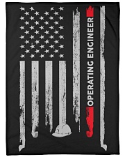 Operating Engineer USA Flag Large Fleece Blanket - 60" x 80" front