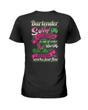 Bartender Nice Button Is Out Of Order Funny Ladies T-Shirt back