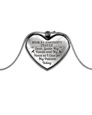 Proud Medical Assistant's Prayer Metallic Heart Necklace front