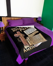 Tow Truck Operator's Prayer Large Fleece Blanket - 60" x 80" aos-coral-fleece-blanket-60x80-lifestyle-front-01
