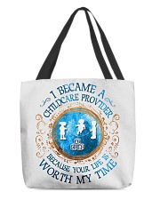 I Became a Childcare Provider All-over Tote back