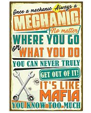 Once a Mechanic always a Mechanic It's like Mafia 11x17 Poster front
