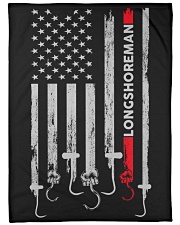 Longshoreman USA Flag Large Fleece Blanket - 60" x 80" front