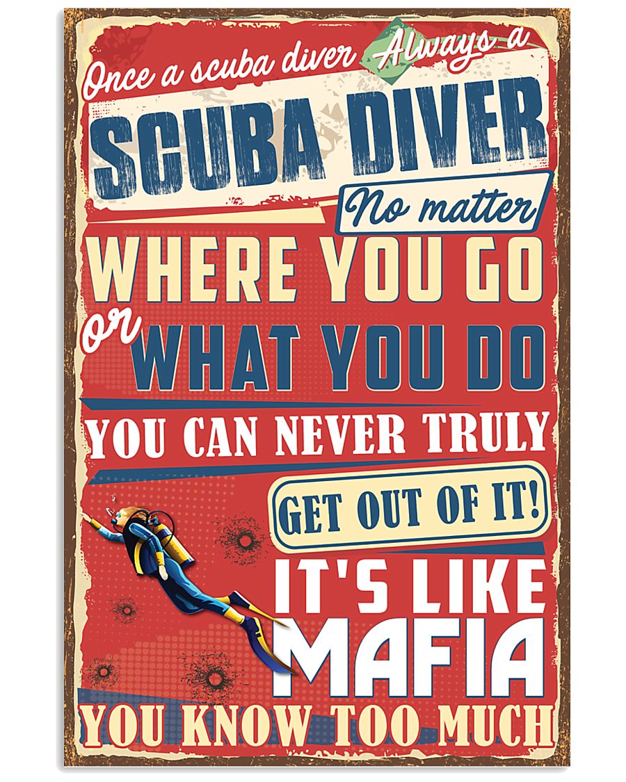Scuba Divers Mafia Poster 11x17 Poster