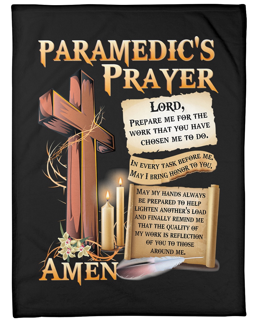 Paramedic's Prayer Large Fleece Blanket - 60" x 80"