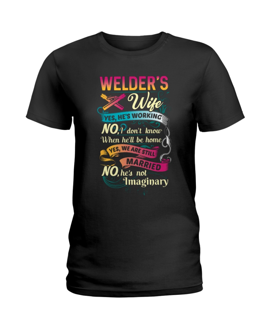 Cute Welder's Lady Shirt Ladies T-Shirt