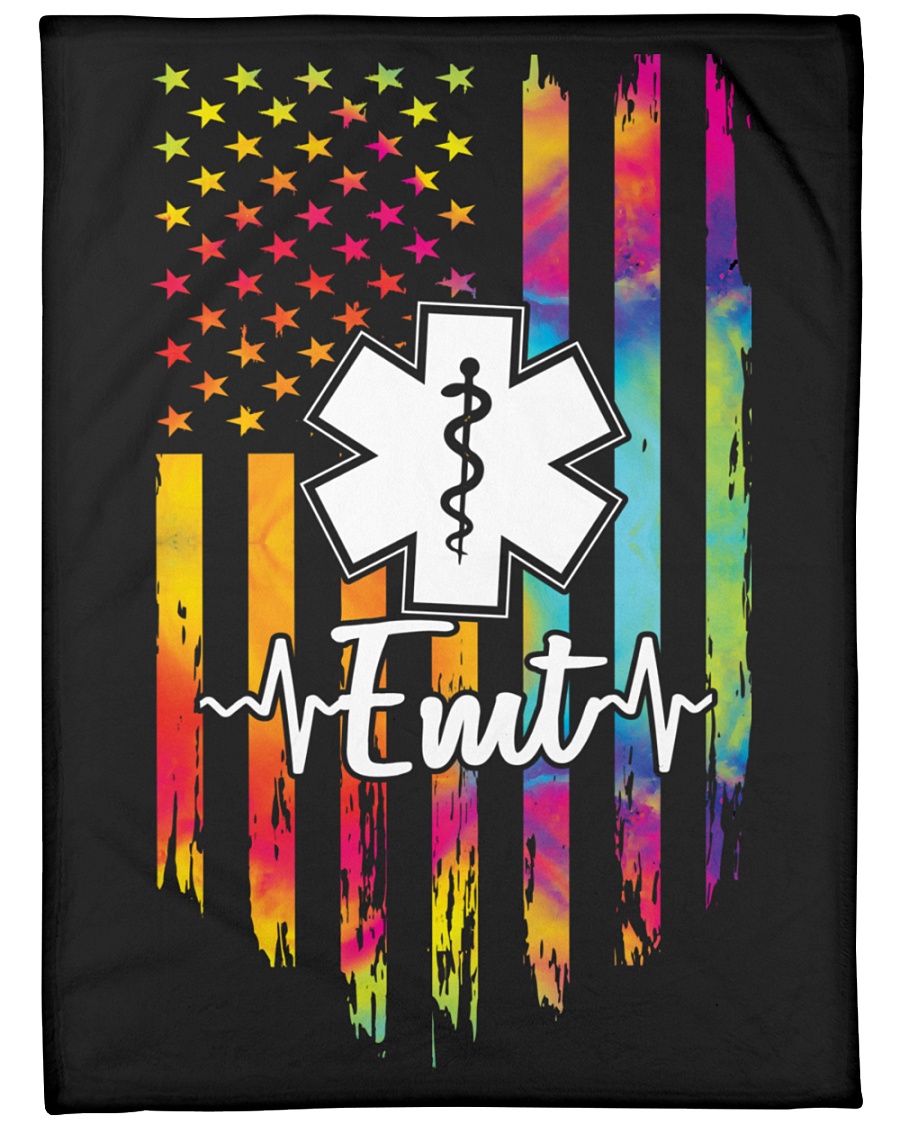 Proud Emt Large Fleece Blanket - 60" x 80"