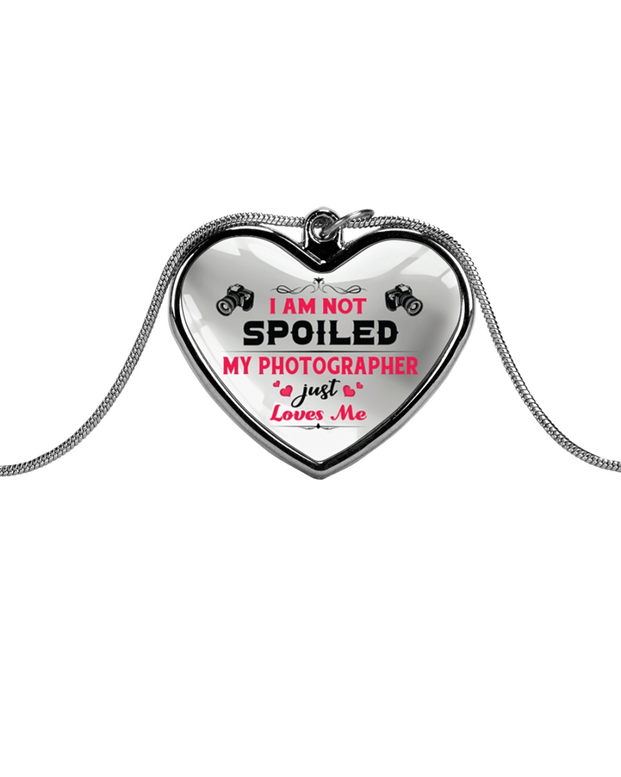 Cute Photographer's Lady Metallic Heart Necklace