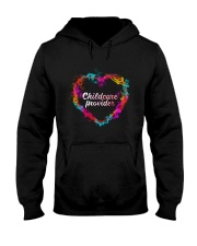 Childcare Provider Color Splash Heart Hooded Sweatshirt thumbnail