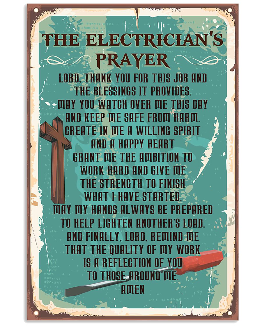 Electrician Prayer 11x17 Poster