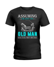 fishing old man Ladies T-Shirt thumbnail